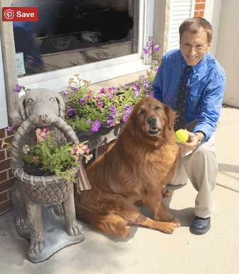 Dr Dan Hartnett (his dog Paddie)