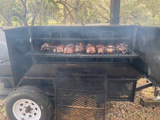 My nice smoker! Chickens turned out delicious!