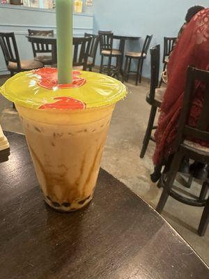 Brown sugar milk tea boba