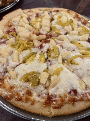 Banana Pepper and Pineapple Pizza