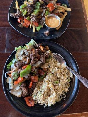 Our fave go to entrees : #16 Filet mignon w/ fries and sauce #58 Filet mignon w/ fried rice  So boommbb! Always get this when here!