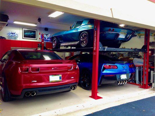 Turn your 2 car garage into a 3 or 4 car garage.