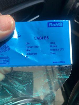 Part of the HDMI cables I picked up today