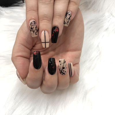 Dipping nails for Halloween