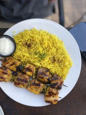 6. Chicken Kabob Plate