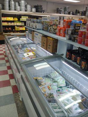 New fresh food coolers and frozen food freezers make the space really open up and see all the different foods.