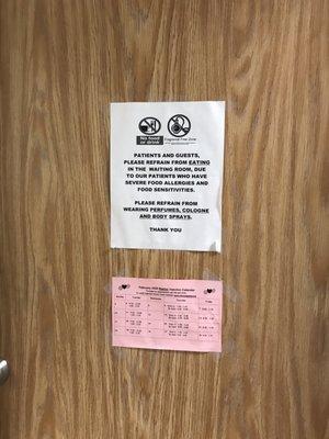 Door with office hours