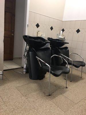 The only two Hair washing stations