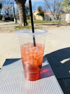 Raspberry RBI (32 oz) - basically a double order. You have to ask for this size as a special. The normal is just a 16 oz.