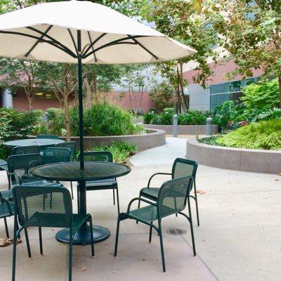 Al fresco dining in the courtyard.