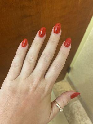 Dip manicure! The shape and around my cuticles is PERFECT.