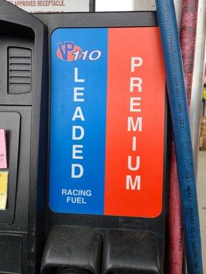 Leaded 100 octane race fuel available