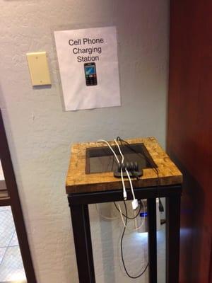 Awesome!  A phone charging station!