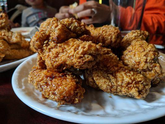 Look at them wings! Garlic soy.