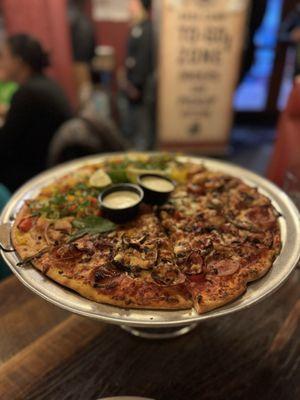 Thai chicken curry + base camp pizza