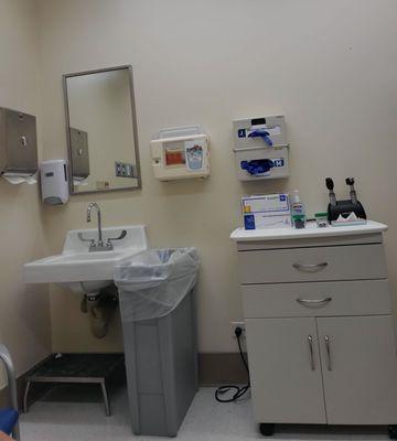 Inside the Urgent Care appointment room.