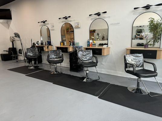 Inside the salon