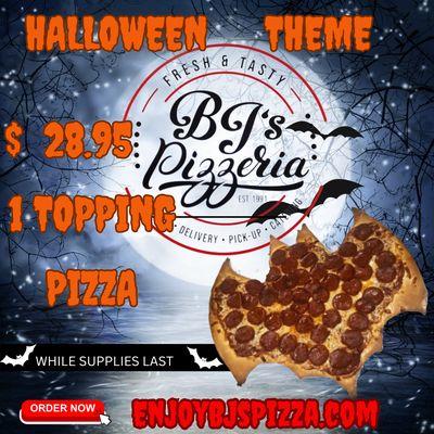 Get ready to sink your teeth into the spookiest slice in town! Our Bat-themed Halloween Pizza is flying onto the menu at BJ's 
 Pizzeria