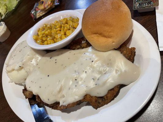 Chicken fried steak dinner