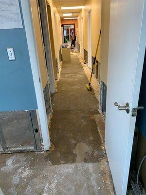 Clean up - Water Damage Restoration - Commercial job in Arlington, VA