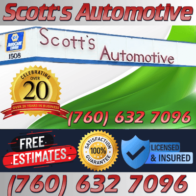 Scott's Automotive performs maintenance, service, and repairs on light duty foreign and domestic
vehicles & catalytic converter protection.