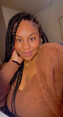 Jumbo knotless braids