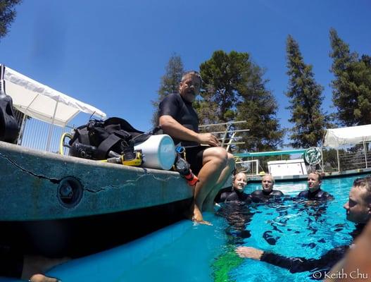 Head Instructor, Michael F, teaching the PADI Rescue Diver course.