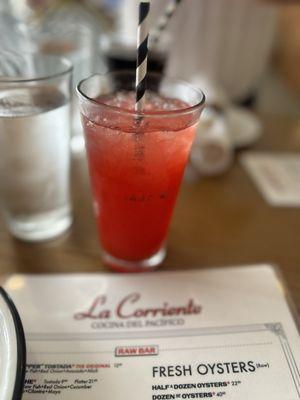 Agua de sandía y limón