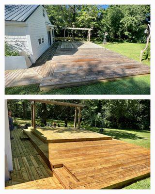 Deck cleaning by Horizon Exterior Cleaning in Marne Mi 616clean.com