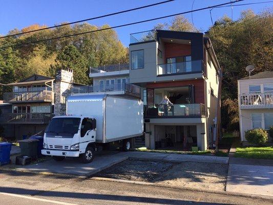 Linked up w/ On Stage to move a household worth of furniture to stage this breathtaking new construction build right on Alki!