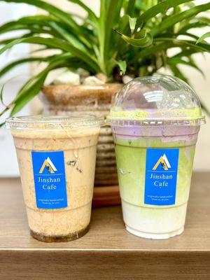 Osmanthus Latte, Matcha Ube Latte