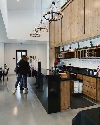 Winery tasting space, interior