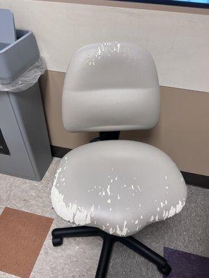 Dr. Rezvani's worn down chair