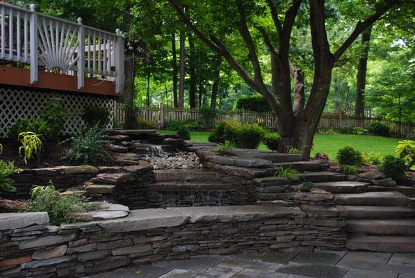 Retaining walls on sloped land, Northern VA