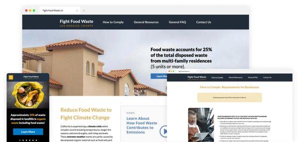 Our Work: Website Design and Digital Advertising Awareness Campaign for Fight Food Waste LA