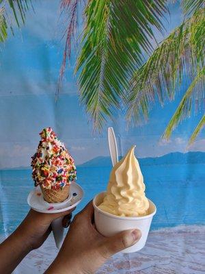 Rainbow sprinkles, dole whip