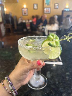 Jalapeno Margarita with Patron tequila