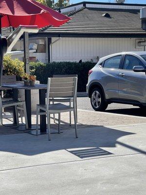 Clean patio, good parking.