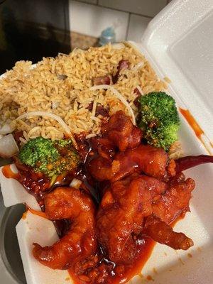 General Tso's shrimp