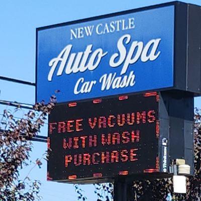 A quick shot of the marquis that's right free vacuums with a purchase of the wash