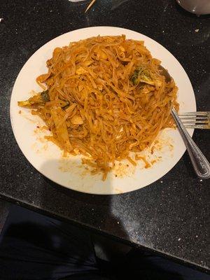 This was supposed to be drunken noodles. (This is some form of pad Thai)