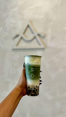 Matcha Cortado w/ Cheese Foam & Brown Sugar Boba