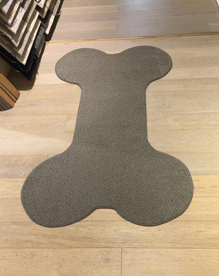 Custom Dog Bone-Shaped Area rug, made with highly stain resistant nylon carpet!