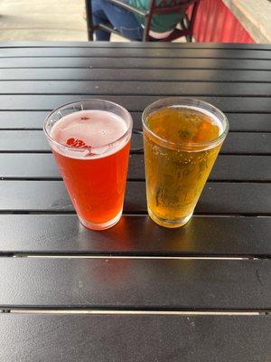 Blackberry Lemonade Cider & Firestone Pilsner