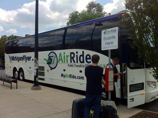 At the Ann Arbor Blake transit center.