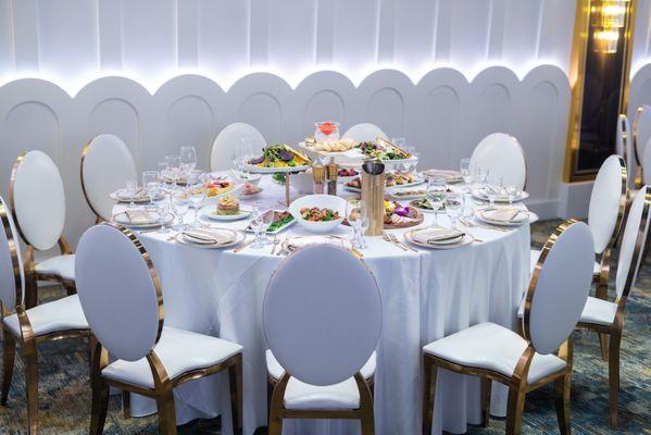 The event table wow very classy the caviar with the salmon was to die for