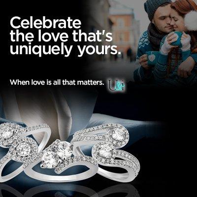 Celebrate the love that's uniquely yours with two stone  diamond jewelry. Each piece is set with two round brilliant cut diamonds.