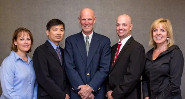 General Dentists: Drs. Janet Parsons, Andrew Liu, Brian Evensen, Brian Jordan, and Sandy Fenske