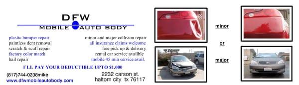 DFW mobile auto body