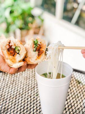 Pho & lemongrass chicken banh mi